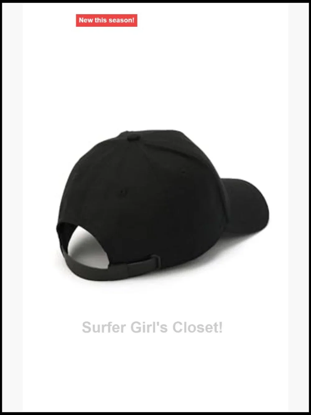 Baseball Cap with Adjustable Strap, Cotton, Curved Brim